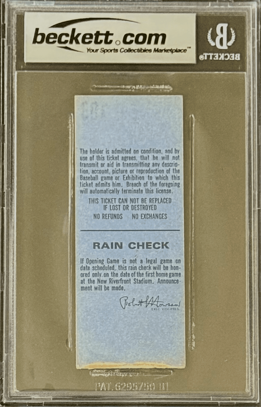 Pete Rose Dave Concepcion Signed 1970 Opening Day Ticket BAS Concepcion Debut - Image 3