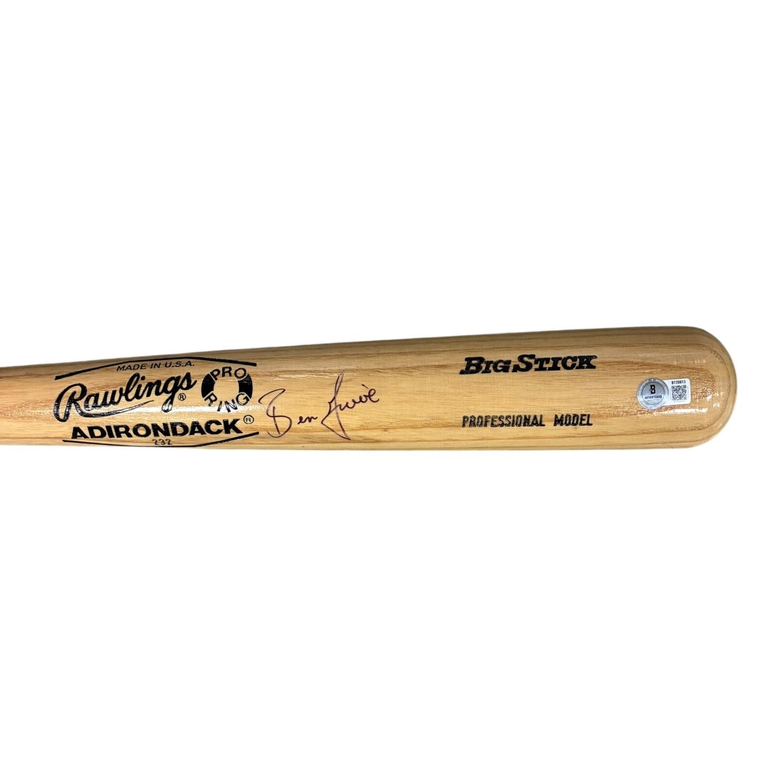 BEN GRIEVE AUTOGRAPHED RAWLINGS BASEBALL BIG STICK BAT BECKETT BT20813 Athletics - Image 2