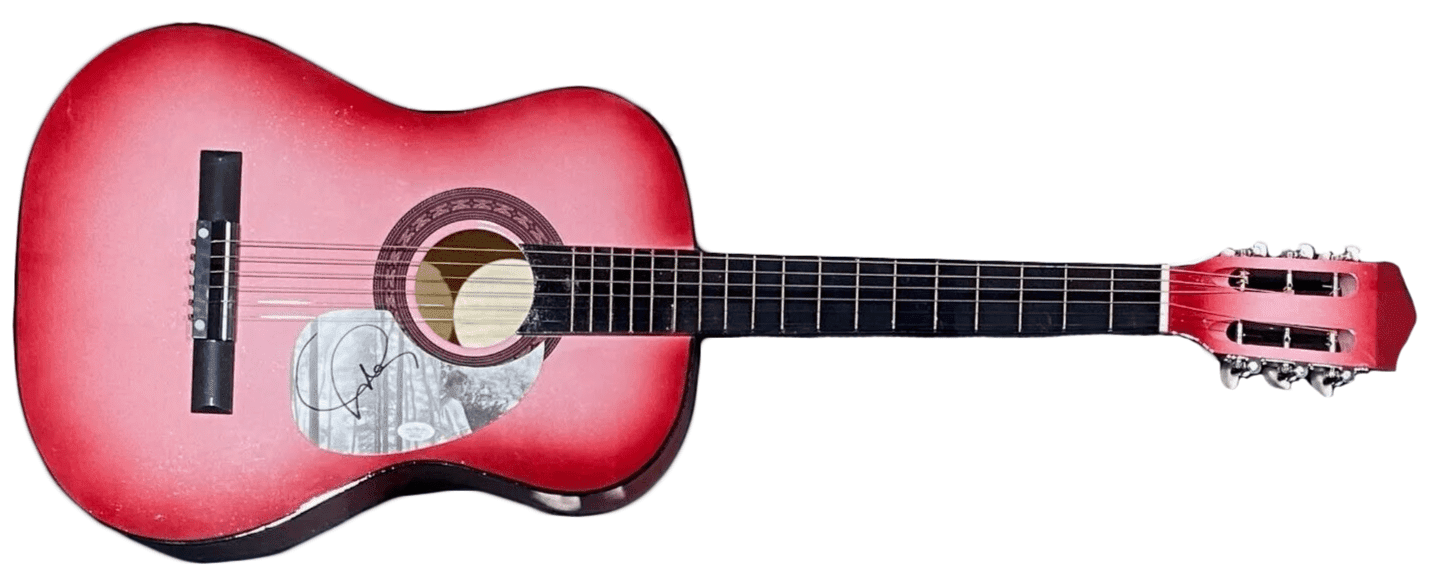 Taylor Swift Signed Autographed Pink Starburst Acoustic