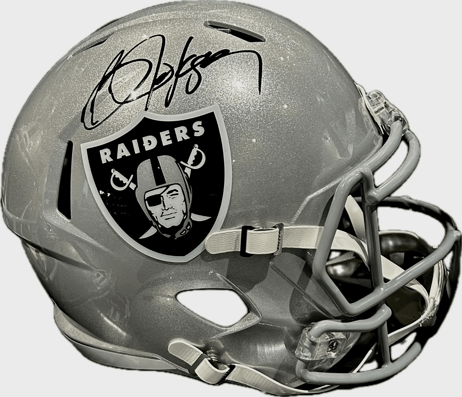 Bo Jackson  Signed Autographed Raiders Full Size Speed Helmet JSA Authenticated