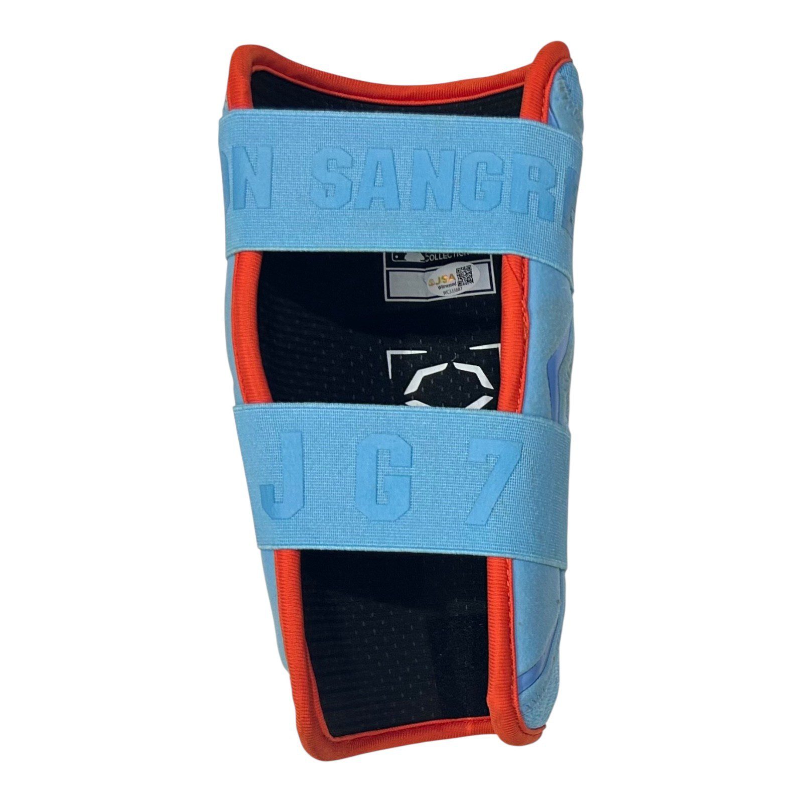 JEREMY PENA SIGNED 2025 SEASON GAME USED EvoSHIELD PROTECTIVE GEAR SET Baby Blue - Image 6