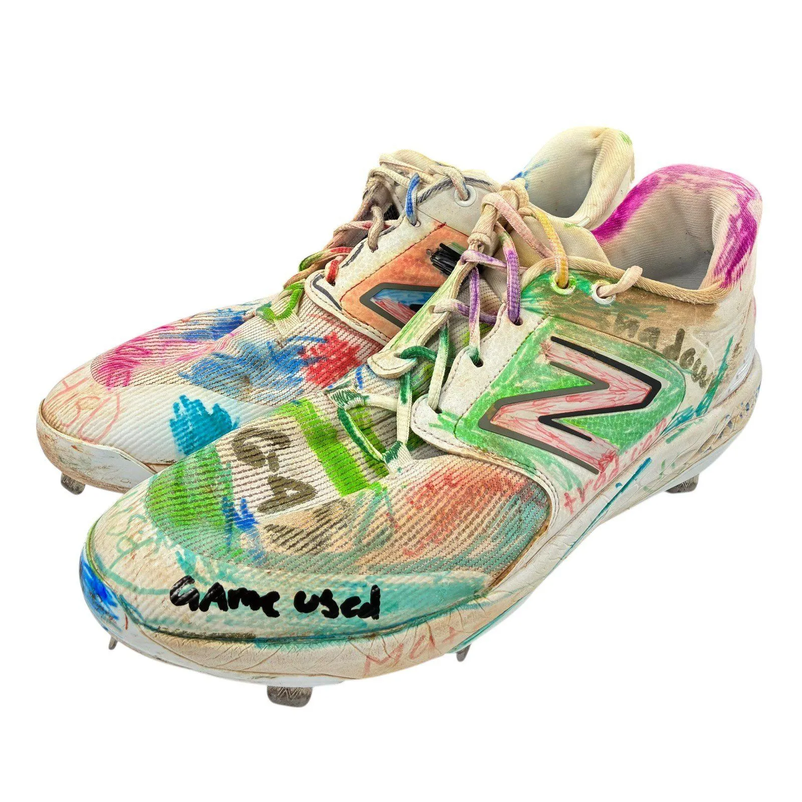 JEREMY PENA SIGNED HOUSTON ASTROS WORN GAME USED PENA PALS 1of 1 CLEATS - Image 3