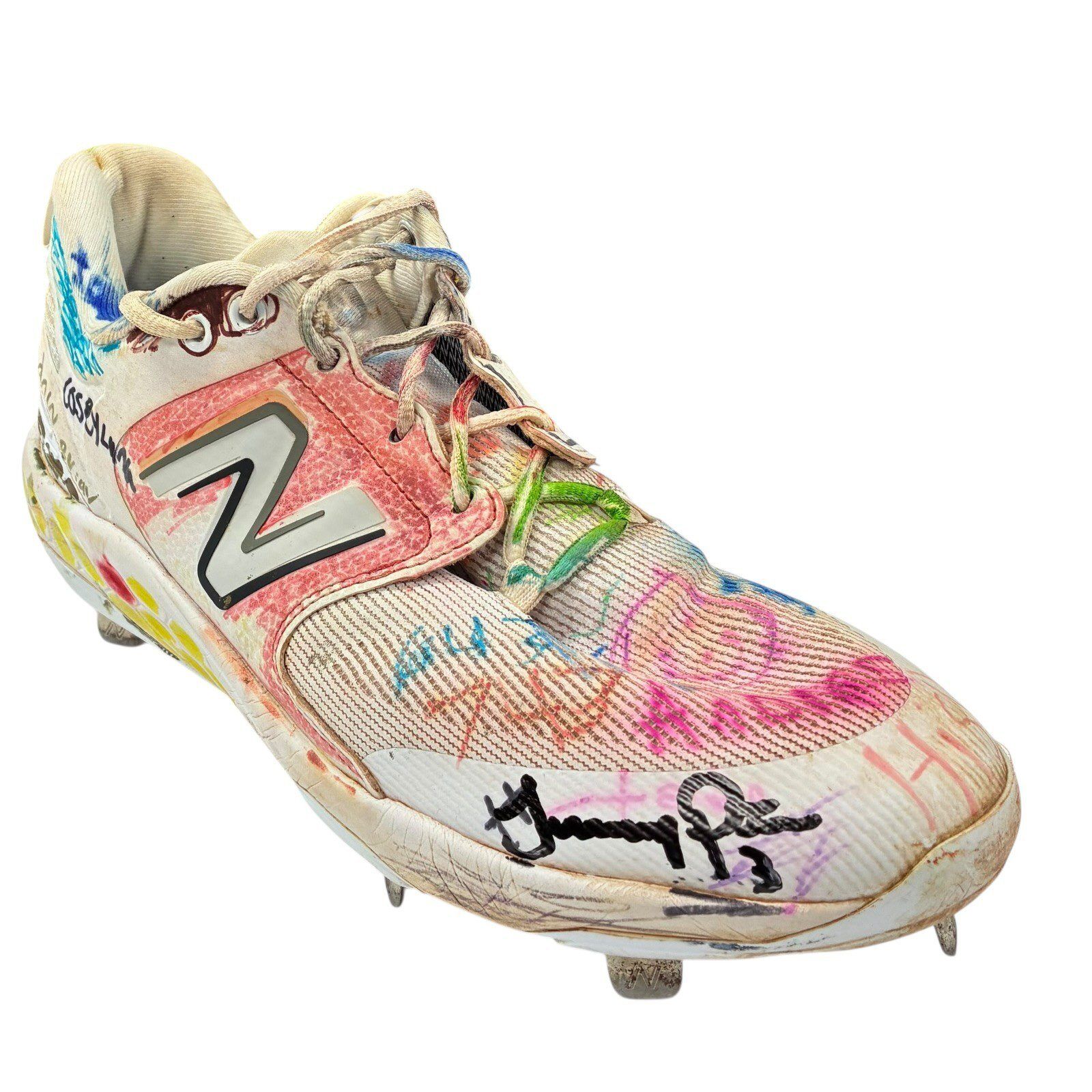 JEREMY PENA SIGNED HOUSTON ASTROS WORN GAME USED PENA PALS 1of 1 CLEATS - Image 9