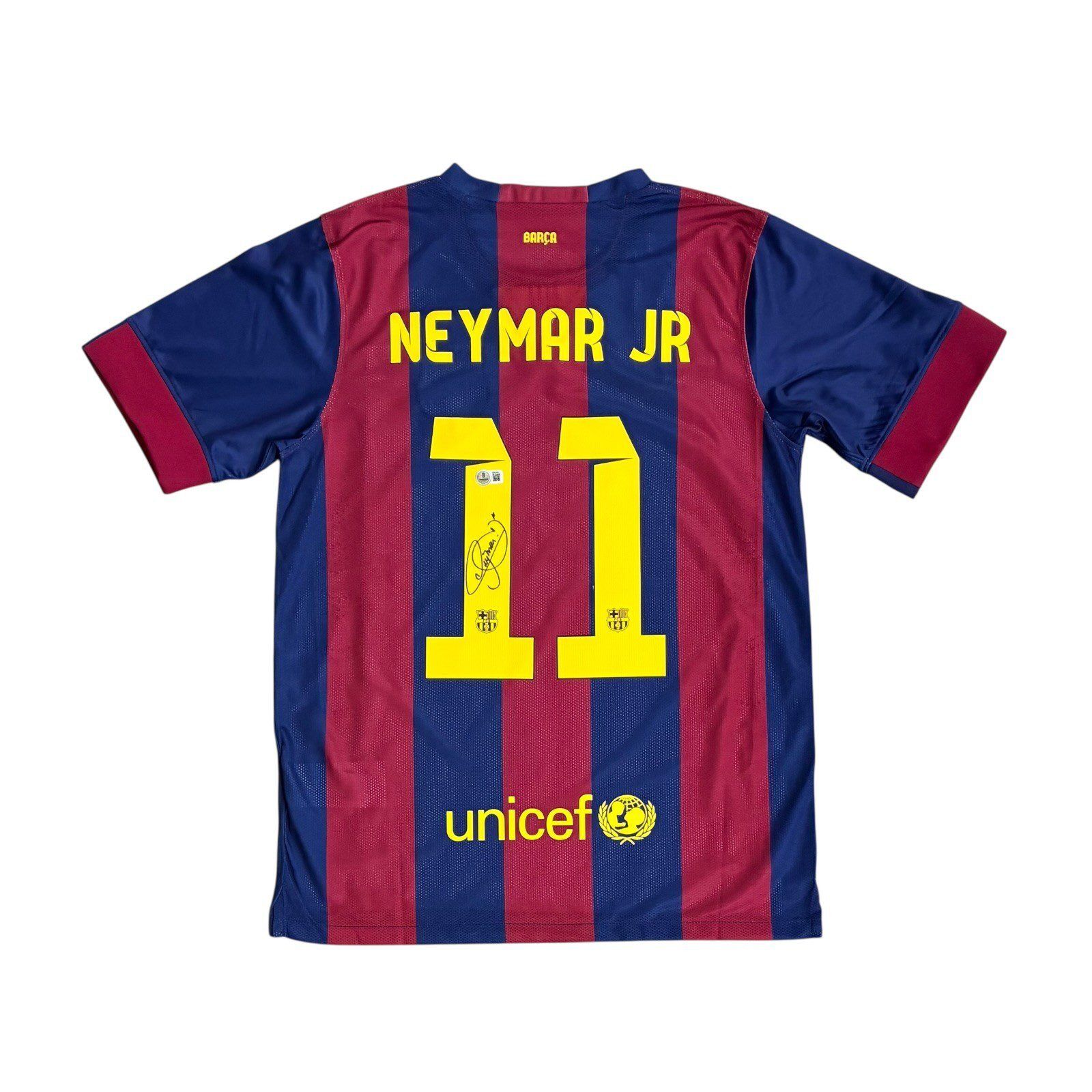 NEYMAR JR. AUTOGRAPHED FC BARCELONA JERSEY BECKETT AUTHENTICATION