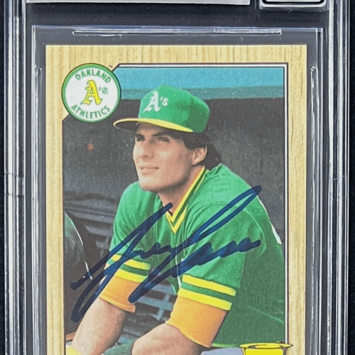 Jose Canseco Signed 1989 Donruss MVP Card BC-5 Beckett