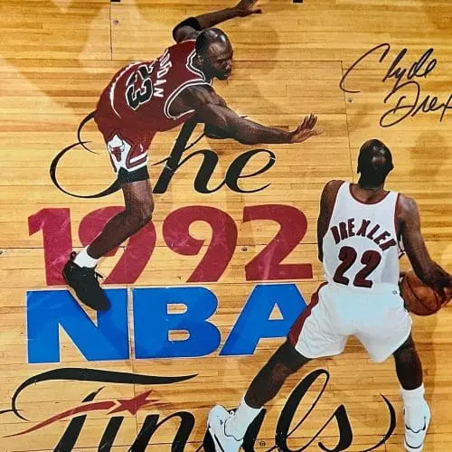 Hakeem Olajuwon Signed Rockets NBA Debut Full Ticket Beckett