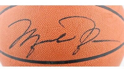 autographed basketball michael jordan