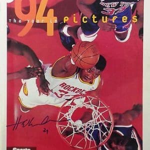 Hakeem Olajuwon Earl Campbell Nolan Ryan Signed 16x20 JSA and NR Authentic