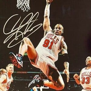 Autographed Dennis Rodman Signed Worm Chicago Bulls Jersey BAS