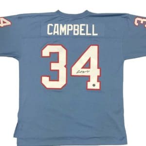 Earl Campbell 34 Houston Oilers White Football Jersey — BORIZ