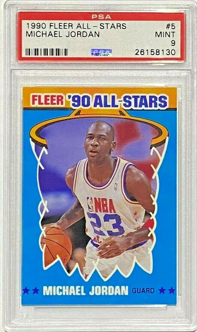 Michael Jordan 1990 Fleer All-Stars #5 Mint 9 PSA 26158130 Chicago Bulls