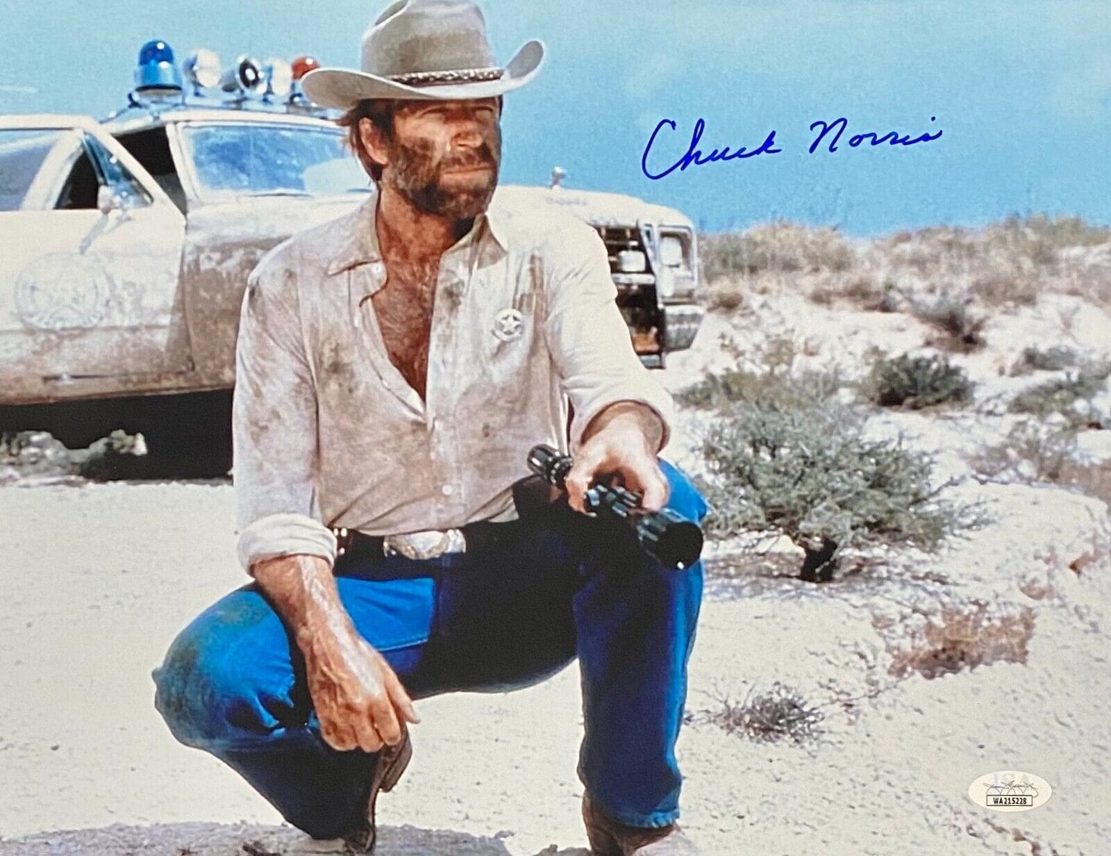 Chuck Norris Signed Framed 16x20 Walker Texas Ranger Photo JSA