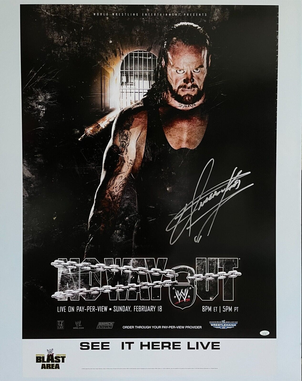Undertaker Signed Autographed No Way Out Original WWE Pay Per View