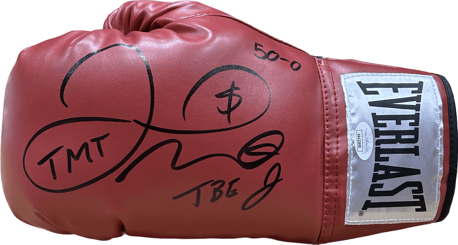 Floyd Mayweather Signed Autographed Blue Cleto Reyes Boxing Glove JSA Left