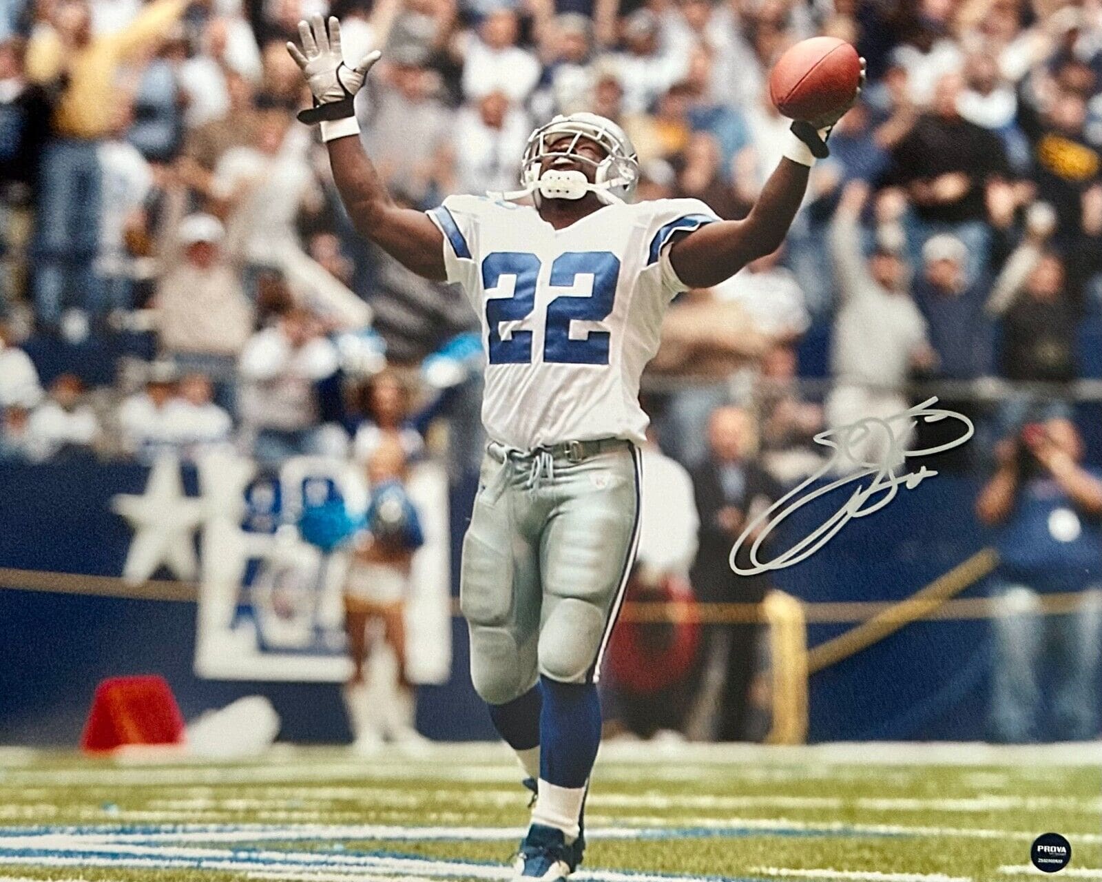 Emmitt Smith Signed Autographed 16×20 Photo Prova Authentic Dallas Cowboys # 7 – Fiterman Sports Group