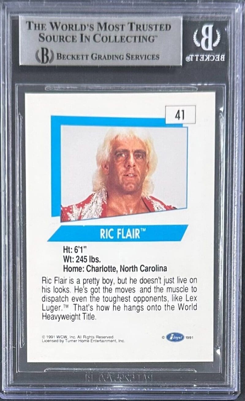 Ric Flair Signed 1991 Impel WCW Card #41 Beckett 15989520 - Image 2