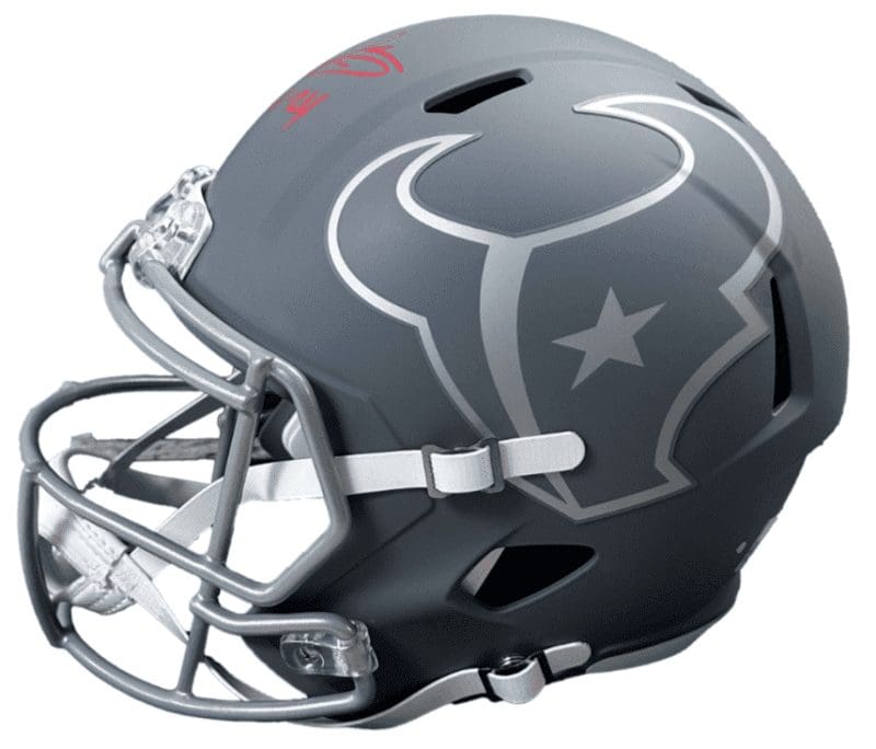 Andre Johnson Signed Houston Texans HOF 24 Full Size Helmet JSA Authen Gray - Image 2