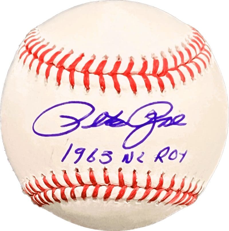 Pete Rose Autographed Signed OMLB Pete Rose Exclusive Player Hologram 63 NL ROY