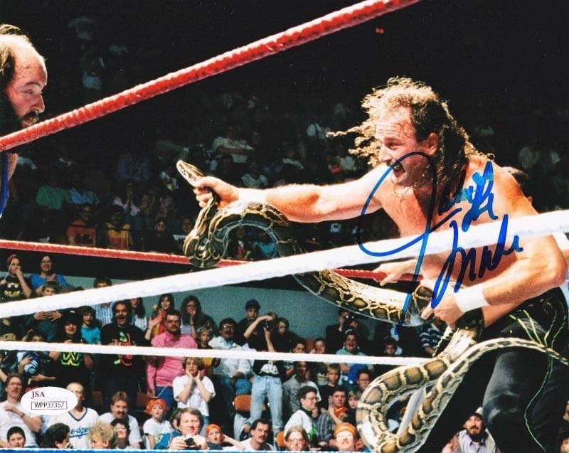 Jake The Snake Roberts WWE WCW Signed Autographed 8x10 Photo JSA Authen 3