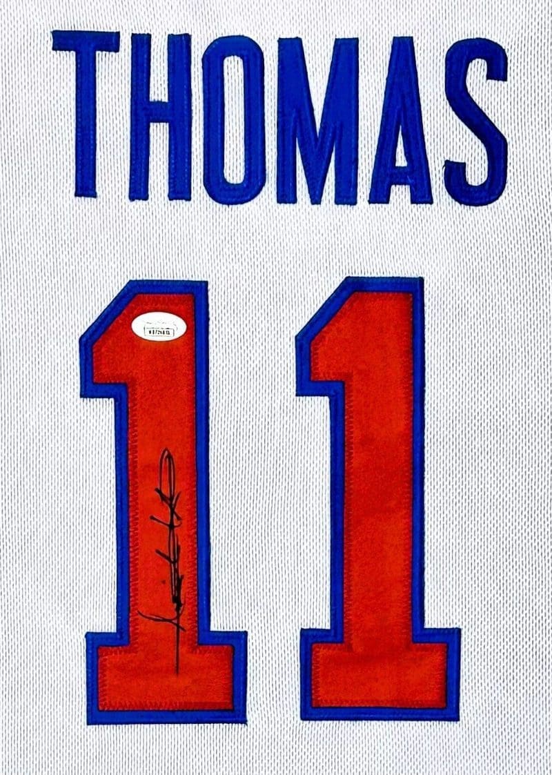 Isiah Thomas Signed Autographed Custom White/Blue/Red Jersey JSA Authentic - Image 2
