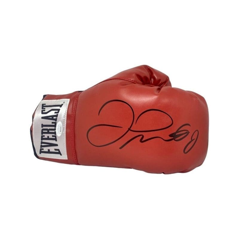 Floyd Mayweather Jr. Signed Autographed Red Boxing Glove JSA Right Black