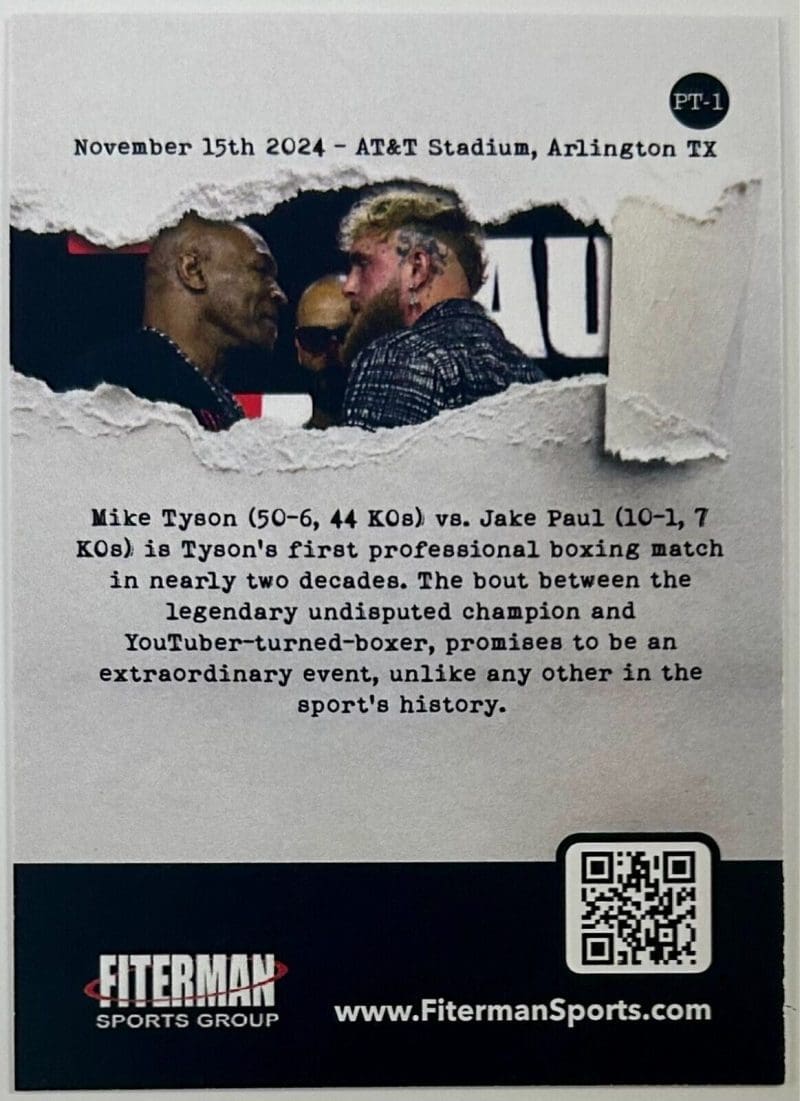 Mike Tyson vs Jake Paul Official Fight Program - Image 5