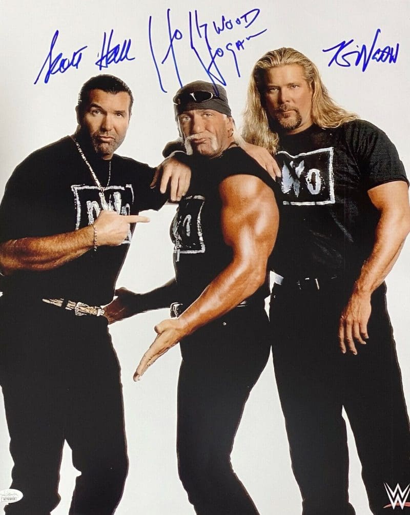 Hulk Hogan Kevin Nash Scott Hall Signed 16x20 JSA NWO WCW WWE 4 Life #1