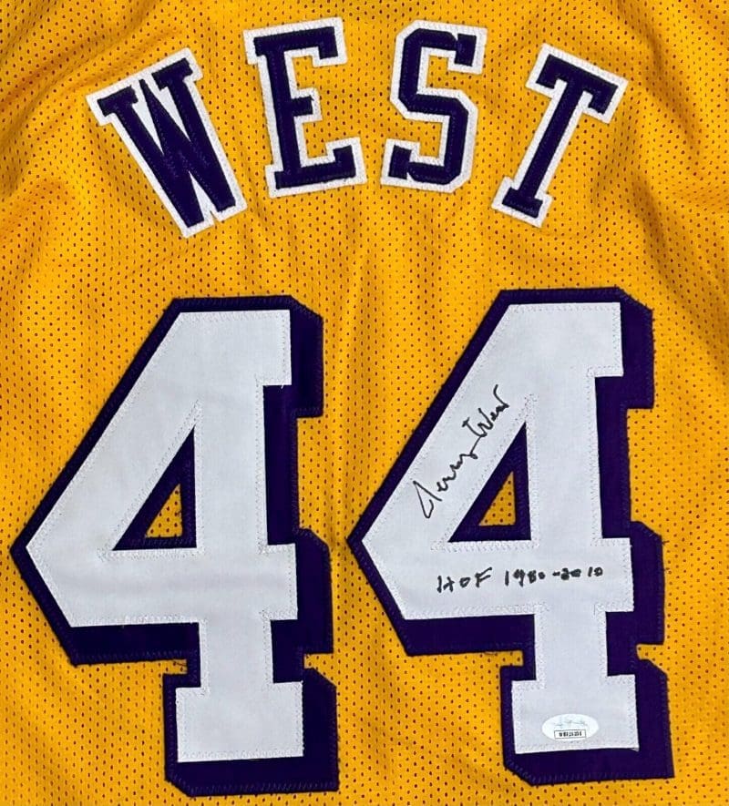 Jerry West Signed Autographed Custom Yellow Jersey JSA Authen HOF 1980-2010 - Image 2