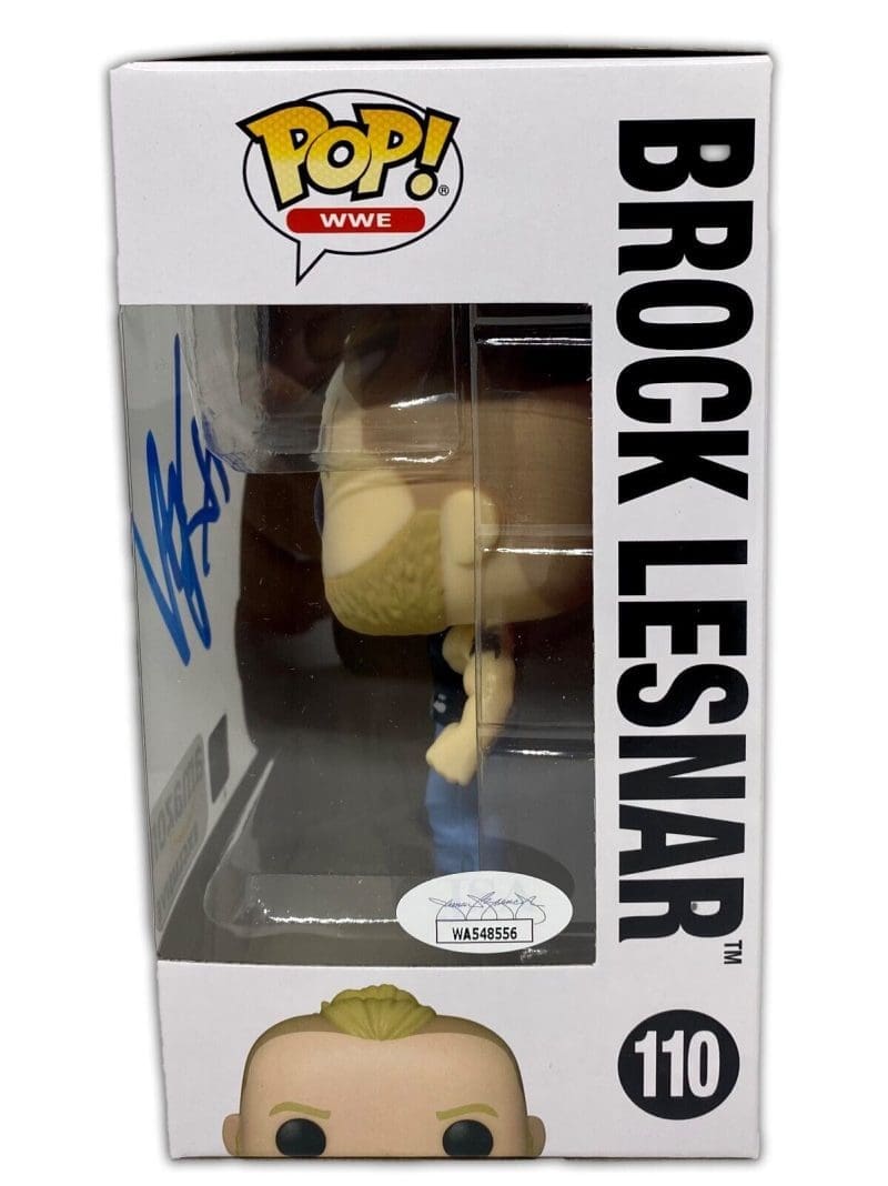 Brock Lesnar Signed Autographed Funko POP 110 JSA Authenticated Blue - Image 2