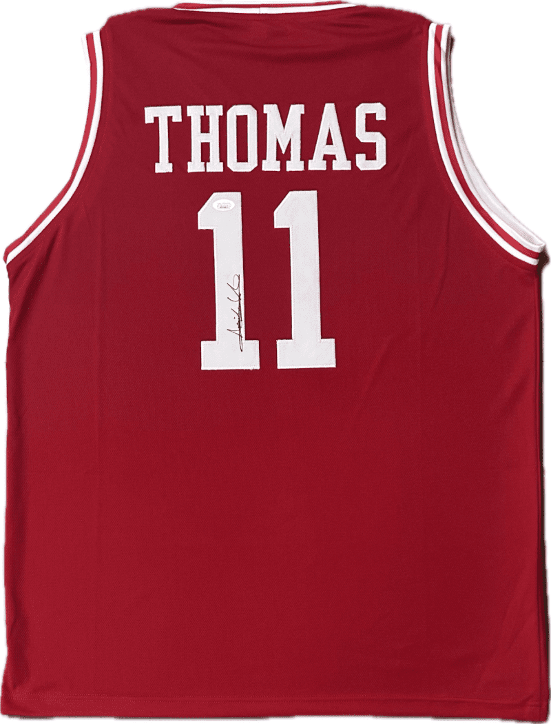 Isiah Thomas Signed Autographed Custom Red/White Jersey JSA Authentic