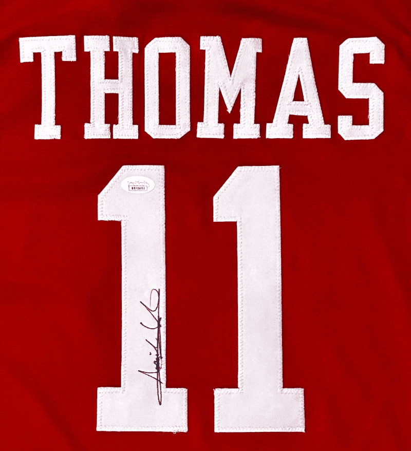 Isiah Thomas Signed Autographed Custom Red/White Jersey JSA Authentic - Image 2