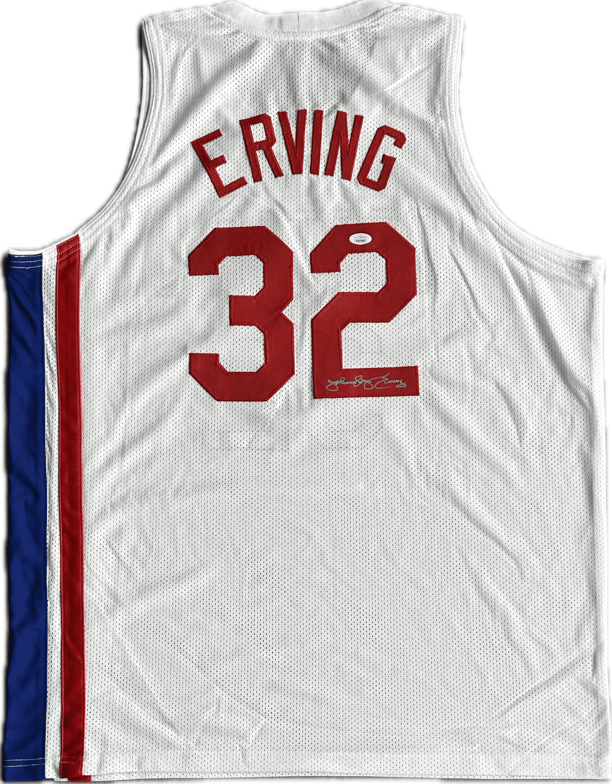 Julius Dr. J Erving Signed Autographed Custom White/Blue/RED #32 Jersey JSA