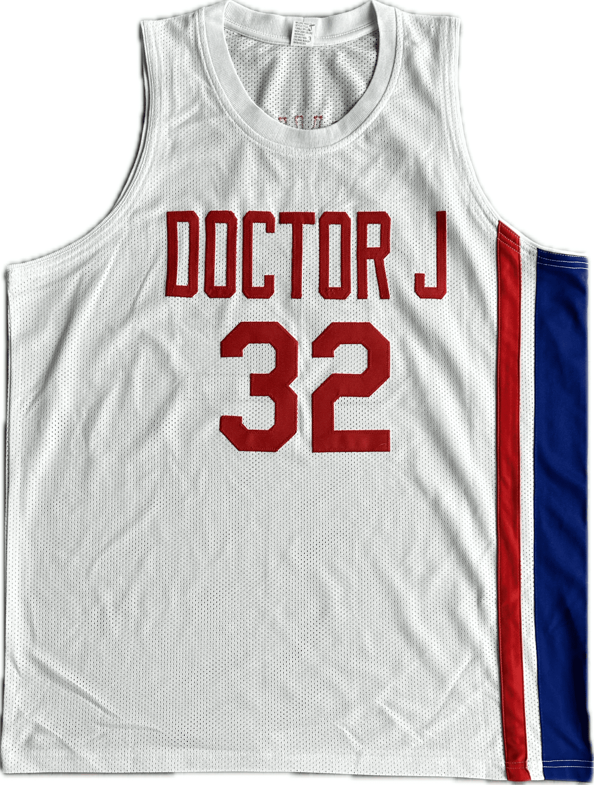 Julius Dr. J Erving Signed Autographed Custom White/Blue/RED #32 Jersey JSA - Image 2