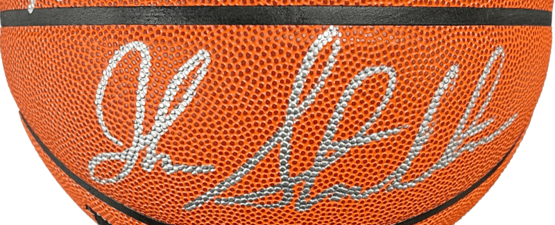Karl Malone & John Stockton Signed Autographed Wilson Basketball JSA & Beckett. - Image 3