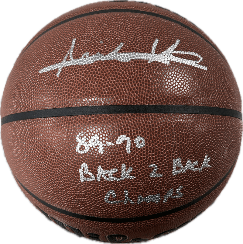 Isiah Thomas Signed Autographed Wilson Trophy Series Basketball JSA 89-90 Champs