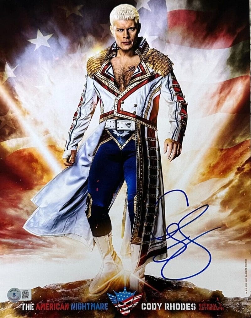 Cody Rhodes Signed Autographed 11x14 Photo Beckett Authenticated