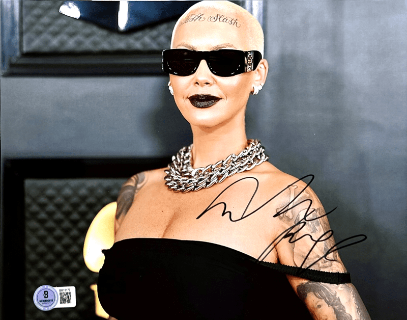 Amber Rose Signed Autograph 8x10 Beckett Authentication 1