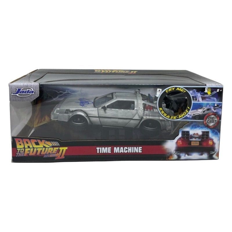 Michael J. Fox Signed Marty McFly Back to the Future DeLorean Diecast Car JSA - Image 4