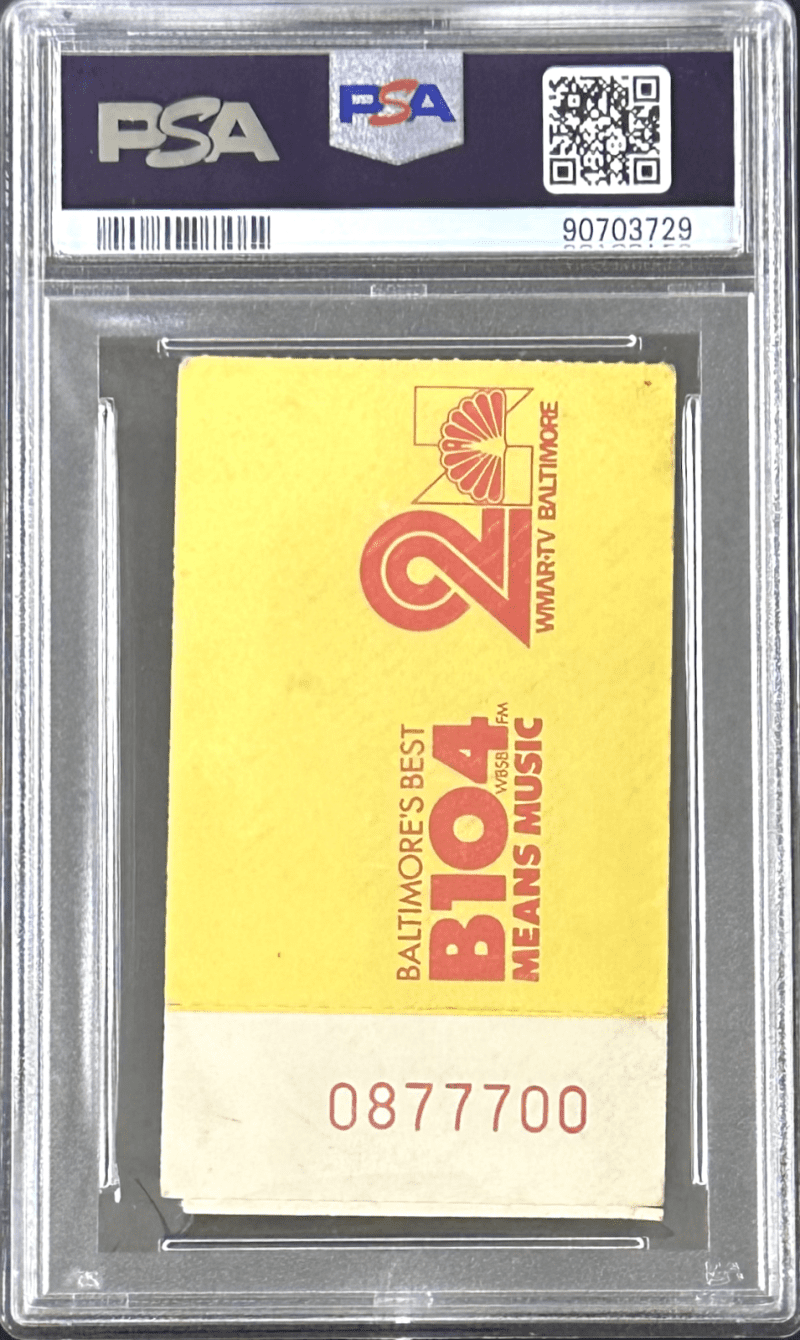 Hulk Hogan Def Harley Race for The Title Signed 1987 WWF Ticket Stub PSA Good 2 - Image 3