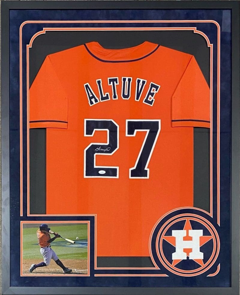 Jose Altuve Signed Autographed Framed Orange Jersey JSA Authenticated