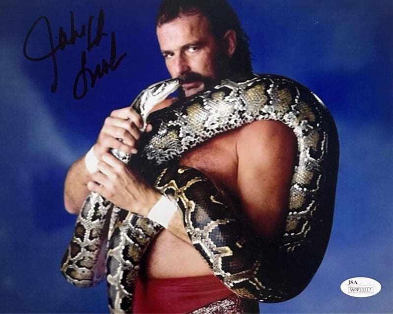 Jake The Snake Roberts WWE WCW Signed Autographed 8x10 Photo JSA Authen 1