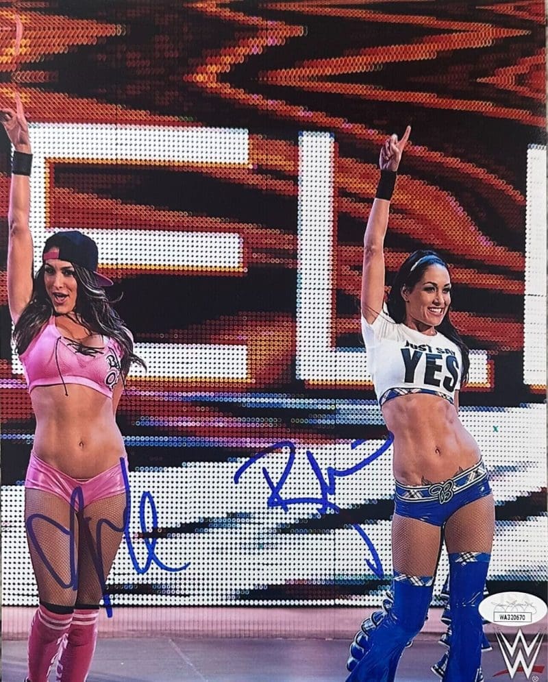 Nikki and Brie Bella The Bella Twins Signed Autographed 8x10 Photo JSA Authen 7