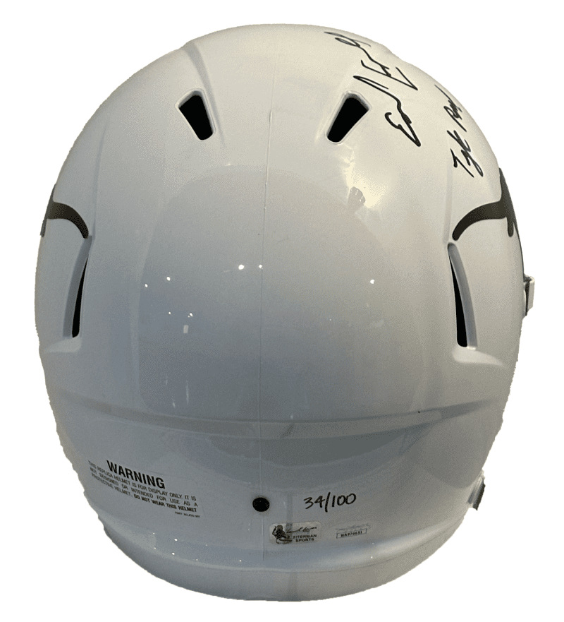 Earl Campbell Signed Tyler Rose Full Size Texas Longhorns Helmet JSA #34/100 - Image 2