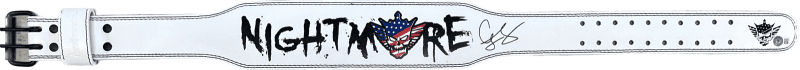 Cody Rhodes Signed American Nightmare Weight Lifting Belt Beckett White