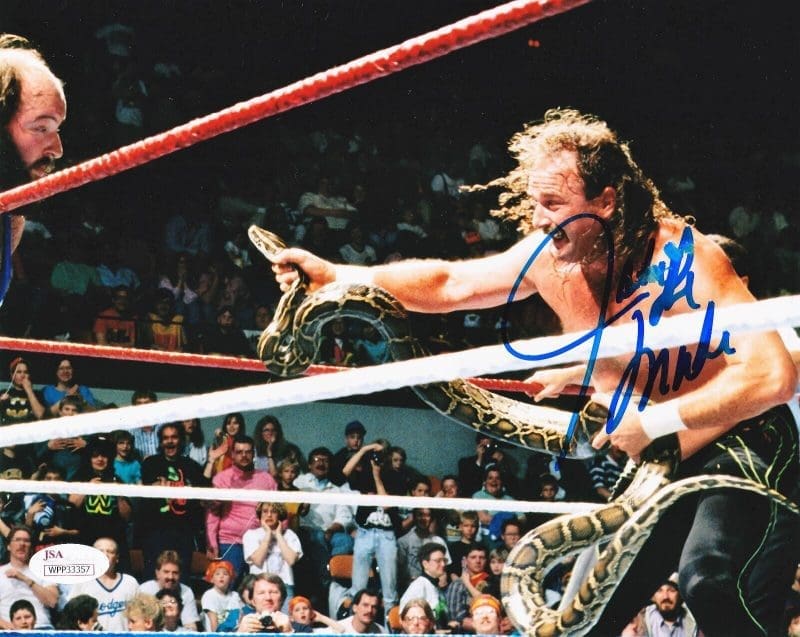 Jake The Snake Roberts WWE WCW Signed Autographed 8x10 Photo JSA Authen 3
