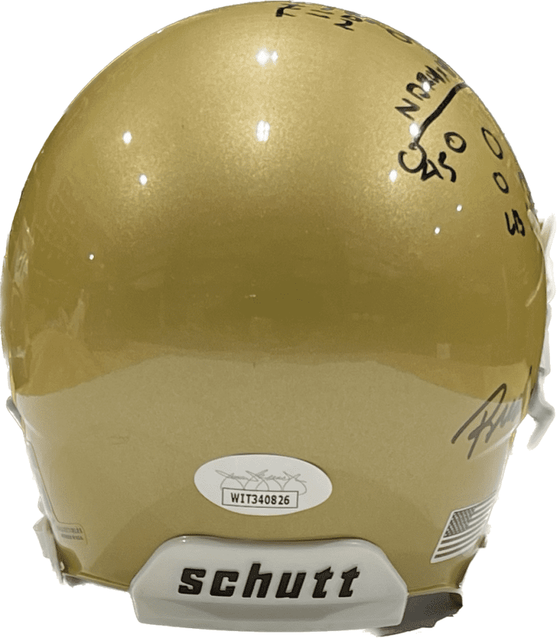 Rudy Ruettiger Signed Notre Dame Mini Helmet JSA Authen "The Play" - Image 2