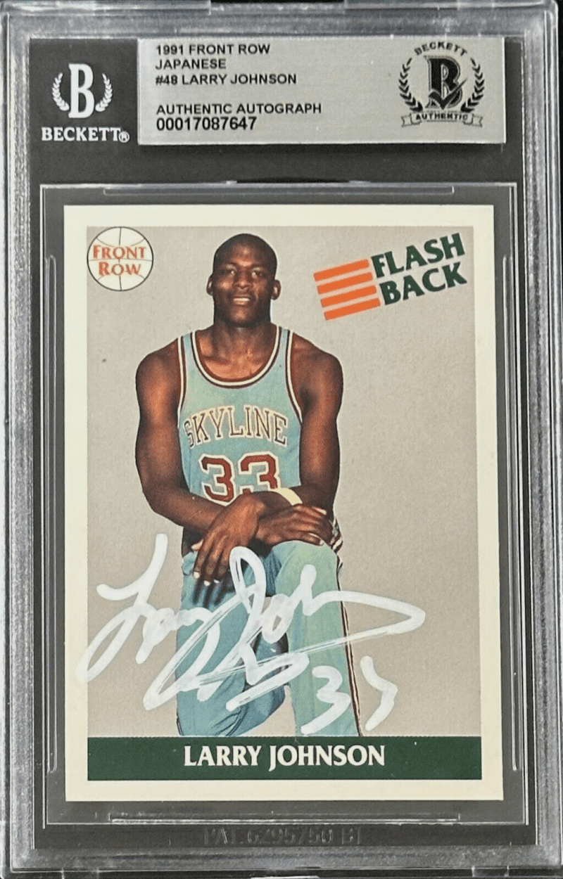 Larry Johnson 1991 front row Japanese Card #48 Beckett Authentication