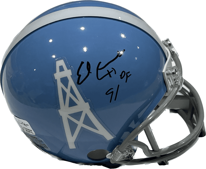 Earl Campbell Signed Houston Oilers Mini Helmet Earl Campbell Exclusive Auth BB