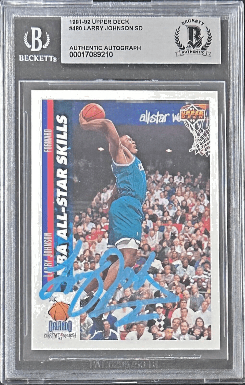 Larry Johnson 1991-92 Upper Deck SD Card #480 Beckett Authentication