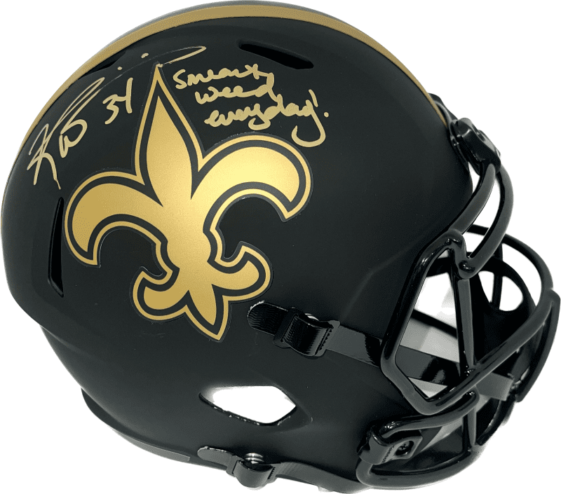 Ricky Williams Signed Nola Saints Full Size Helmet Eclipse Beckett Smeaux Weed